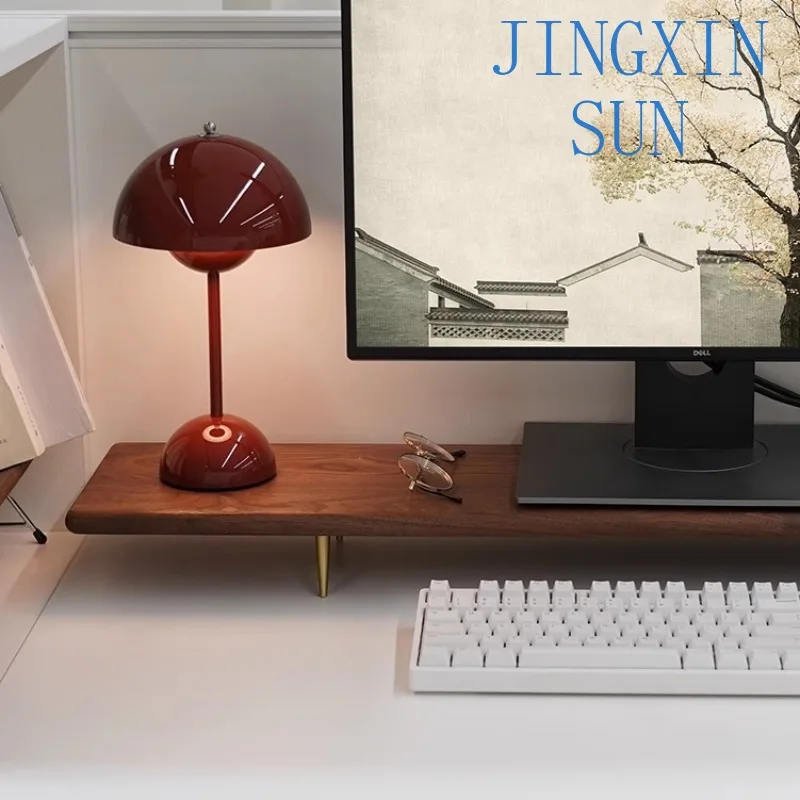 Wooden Monitor Stand Modern Elevated Desktop Storage Pad Multifunctional Luxury Side Table Bedroom Computer Tables Furniture