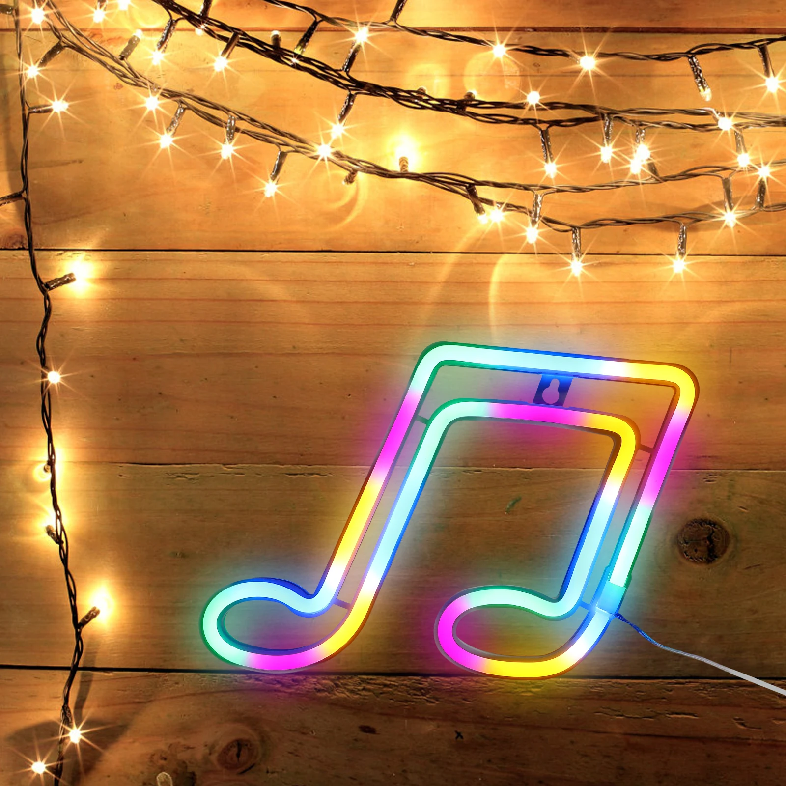 1 قطعة شكل ملاحظة الإبداعية Led ضوء النيون الدافئة توهج جو مصباح لغرفة النوم ديكور ليلة ضوء حلية منضدية #4