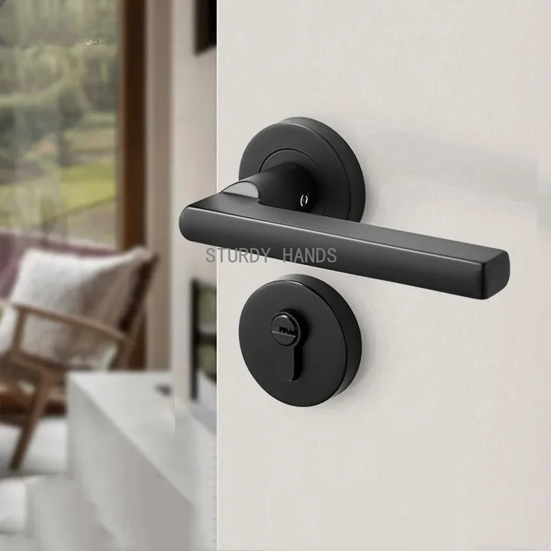 

Бесшумный дверной замок из нержавеющей стали 304, безопасный замок для деревянной двери для спальни, высококачественный замок для дверной ручки