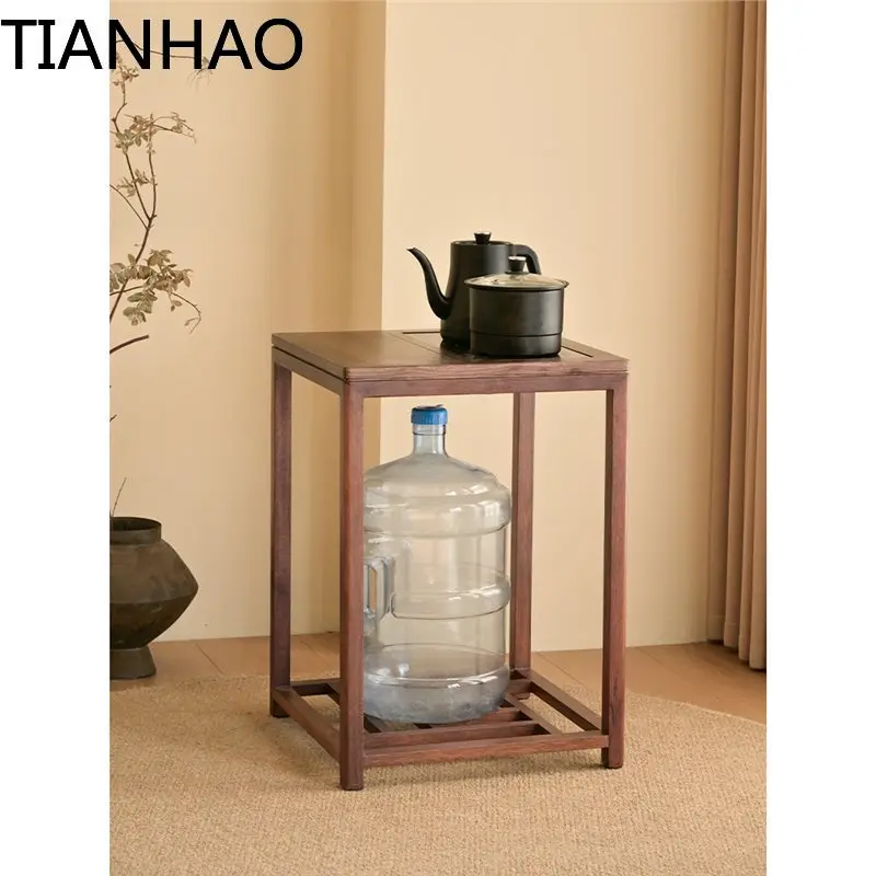 Gabon ebony tea side cabinet small new Chinese side table tea cabinet kettle integrated embedded household
