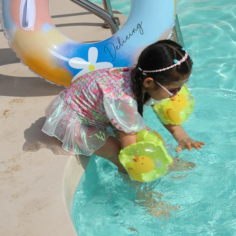 كارتون الطفل الاطفال السباحة نفخ الذراع خواتم المحمولة العائمة دائرة الأكمام بركة العوامة السلامة شارات السباحة لعبة