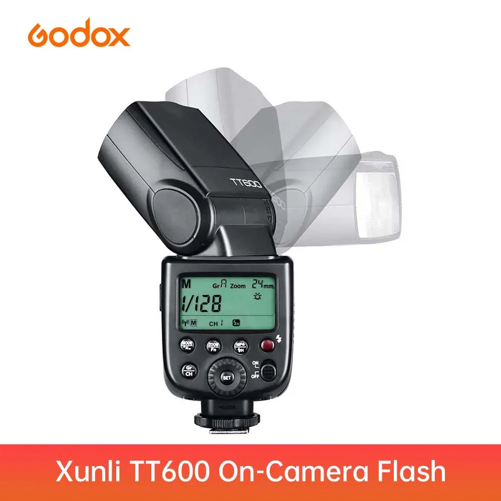 Godox TT600 HSS Flash GN60 Master/Slave 2.4G Wireless Hotshoe Flash Optical S1/S2 for Canon Nikon Sony Fujifilm Olympus Pentax