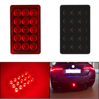 Smoked F1 Style Third Brake Light Strobe Tail Stop Light 15 RED LEDs Driving Light DRL Fog Light 12V Universal Motocycle Aurocar