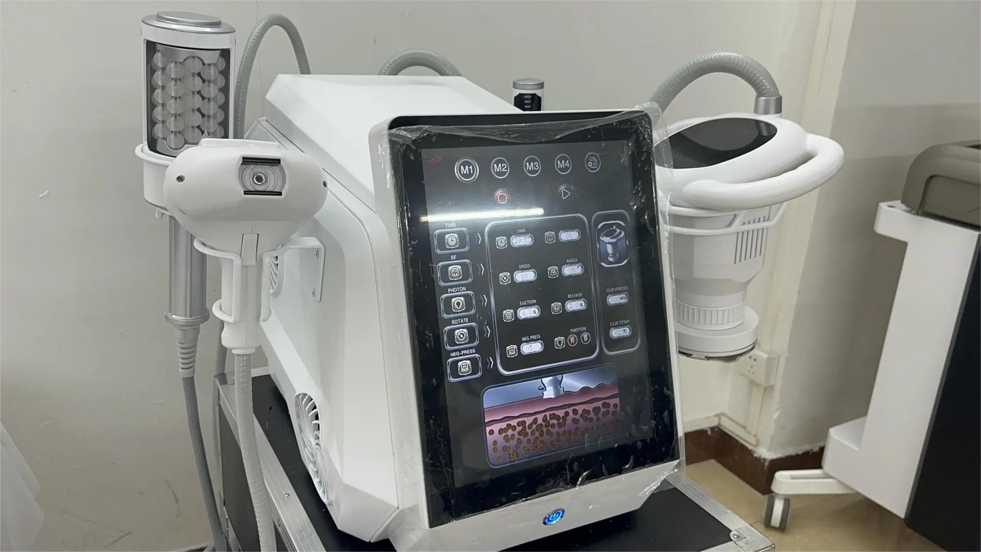 2025 ขายดี!! 4 in 1 โรตารี่สูญญากาศลบความดัน lnner Ball Roller Body Slimming Shaping Roller เครื่องนวดความงามเครื่อง