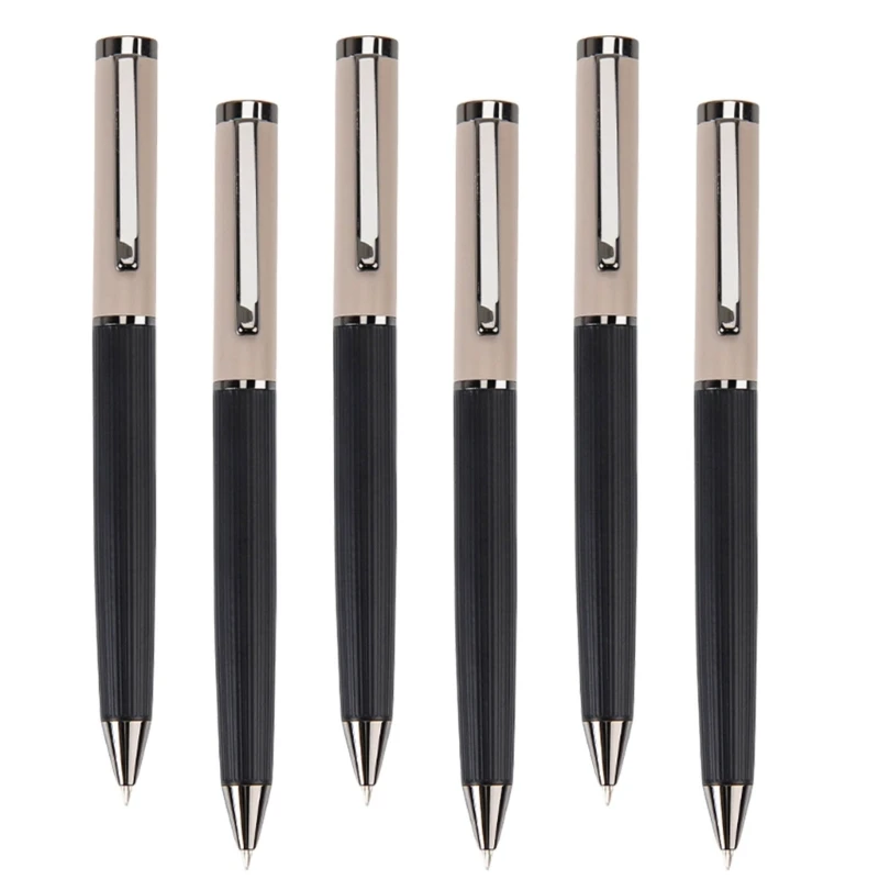 

6 Pcs Pen 1.0mm Metal Ballpoint Pen Writing Pen for Student Teacher