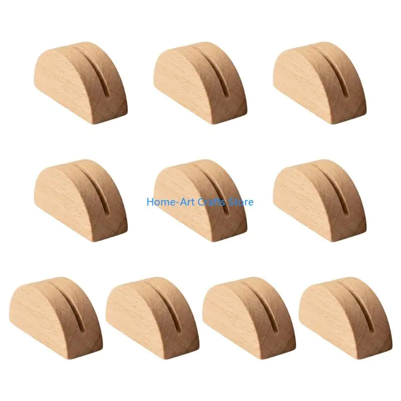 Y3NA 10Pcs Semicircle Wooden Card Stands For Wedding Place Cards Table Number