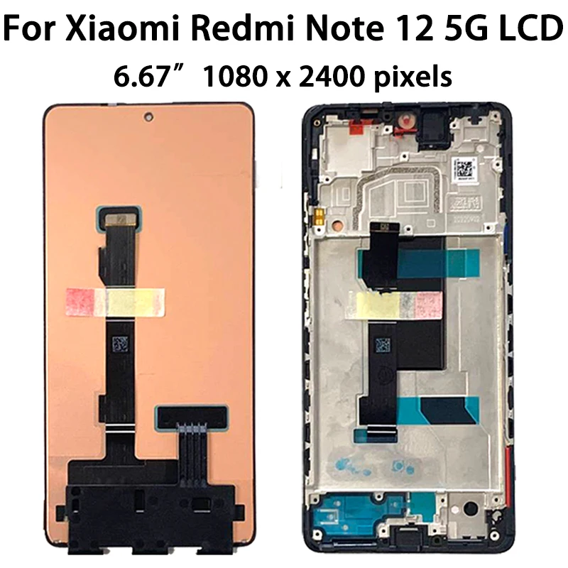 Amoled For Xiaomi Redmi Note 12 5G LCD 22111317I Display Screen Touch Panel Digitizer For Redmi Note 12 Pro 5G 22101316C LCD