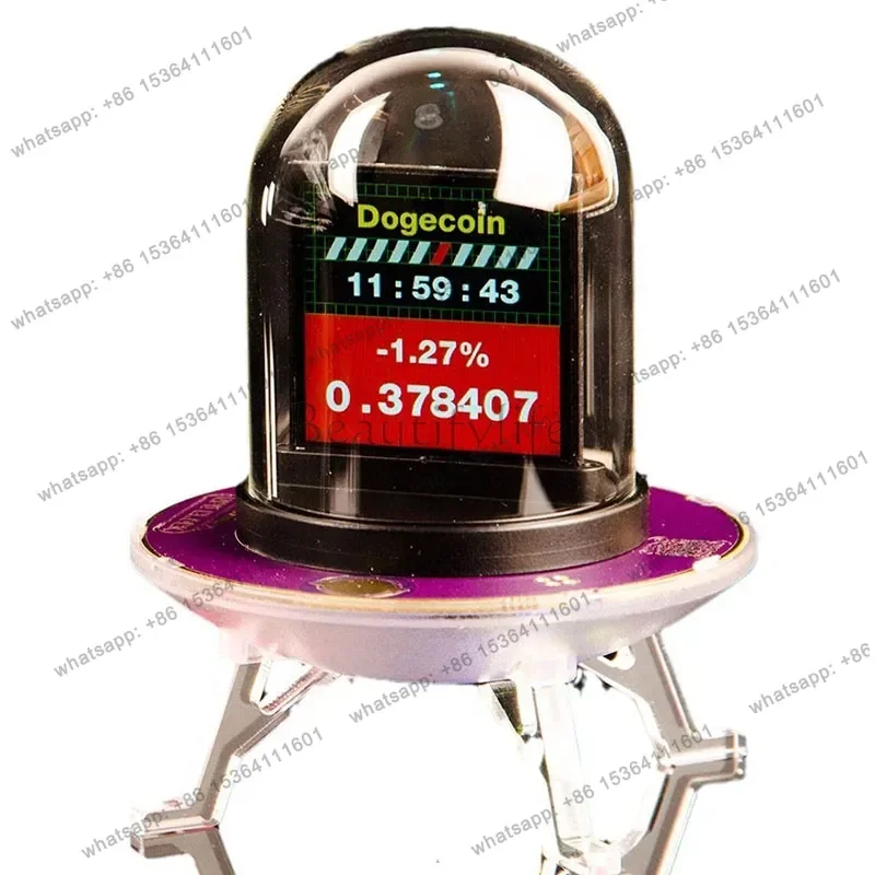 Home Decoration Multifunctional Table Clock Creative Weather Exchange Rate Clock WiFi Stock Humidity And Air Pressure Display