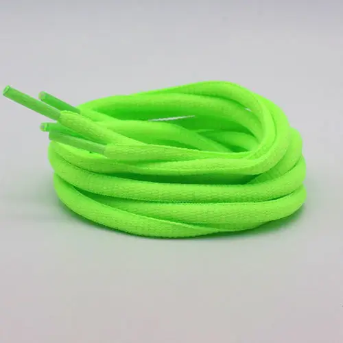 Fluorescent green lace rope flat oval high-top basketball athleisure canvas board running shoes