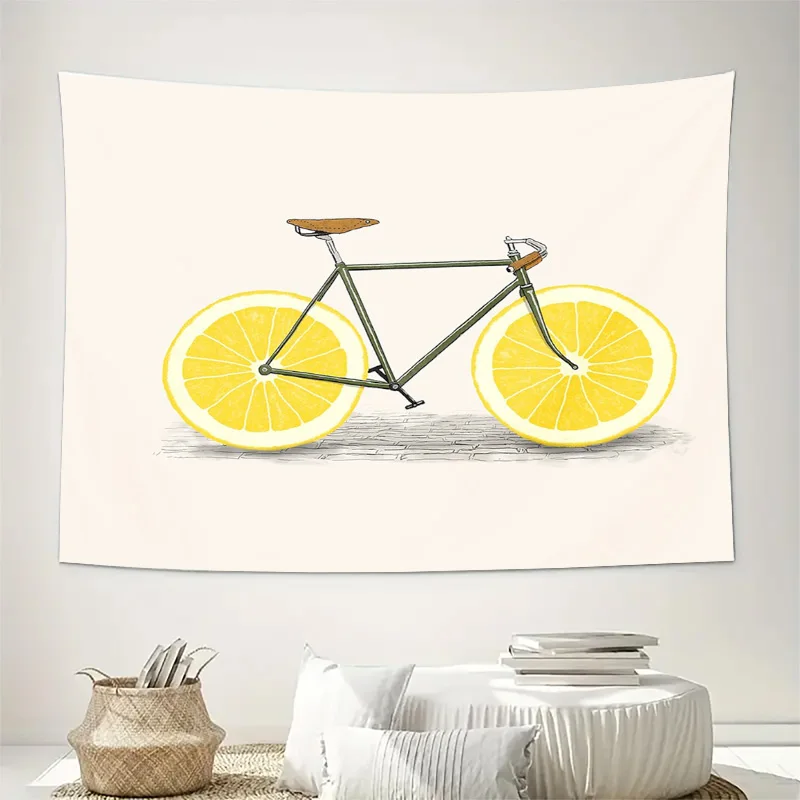 Vintage Bicycle Tapestry Wall Art Nature Floral Botanical Home Decor Room Aesthetic Dorm Wall Hanging Photography Backdrop