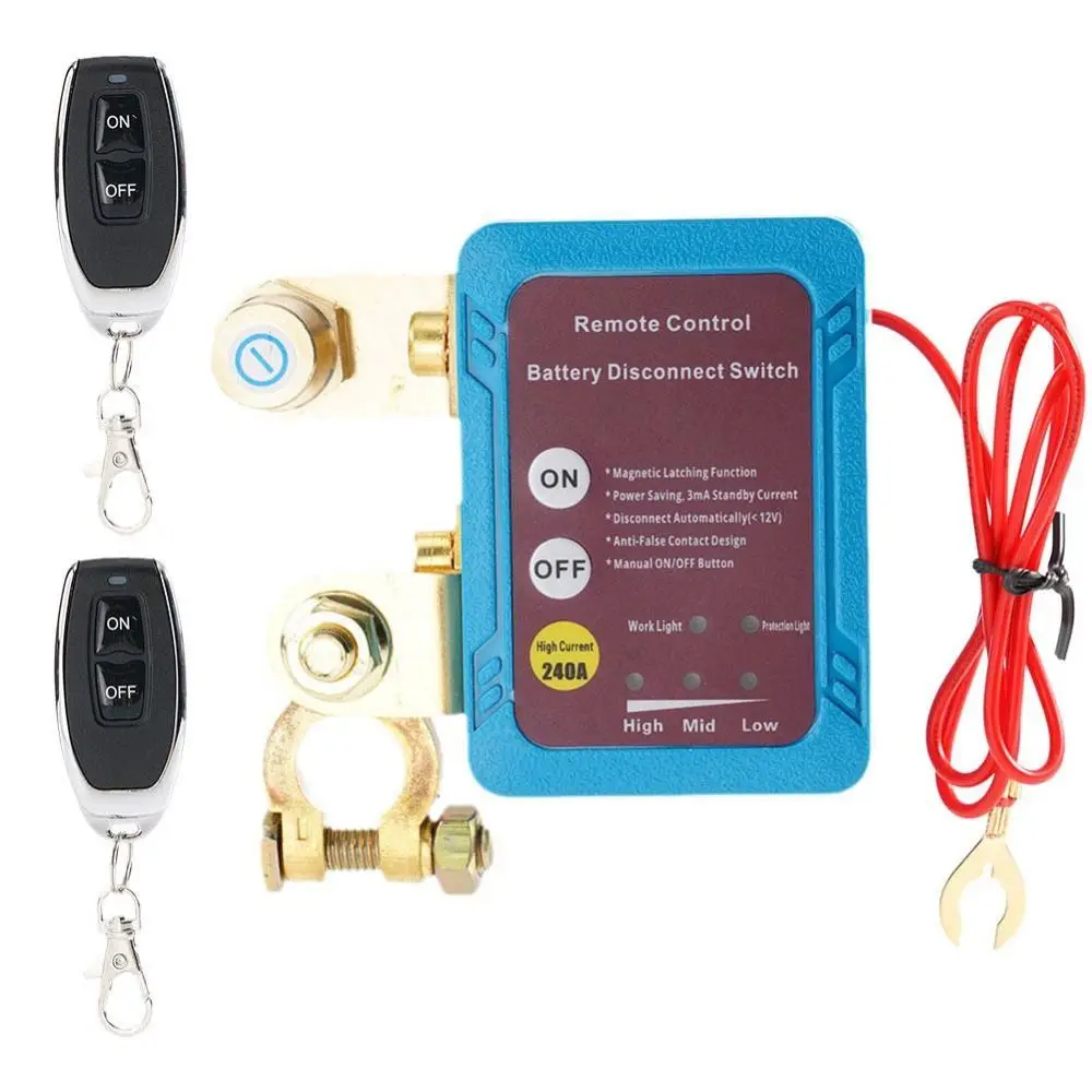 

12V 240A Car Battery Disconnect Switch Quick Cut-off Automatic Power Shut Off Power Cut Off Kill Switches Battery Terminal