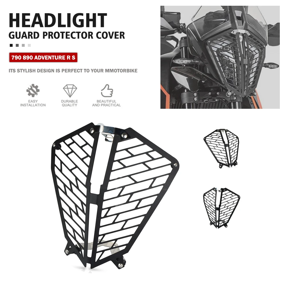 

FOR 790 890 Adventure /R/S 2019 2020 2021 2022 2023 Motorcycle Accessories Headlamp Headlight Shield Cover Grill Guard Protector