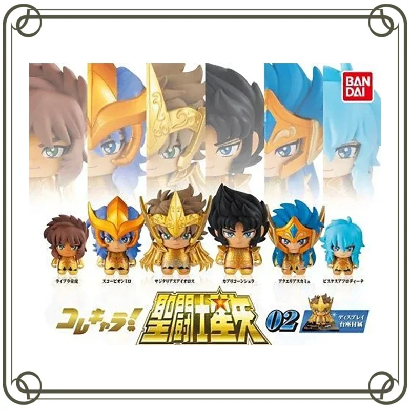 BANDAI Saint Seiya Q Version Gashapon Anime Figure Kids Toy Ornaments Christmas Gift