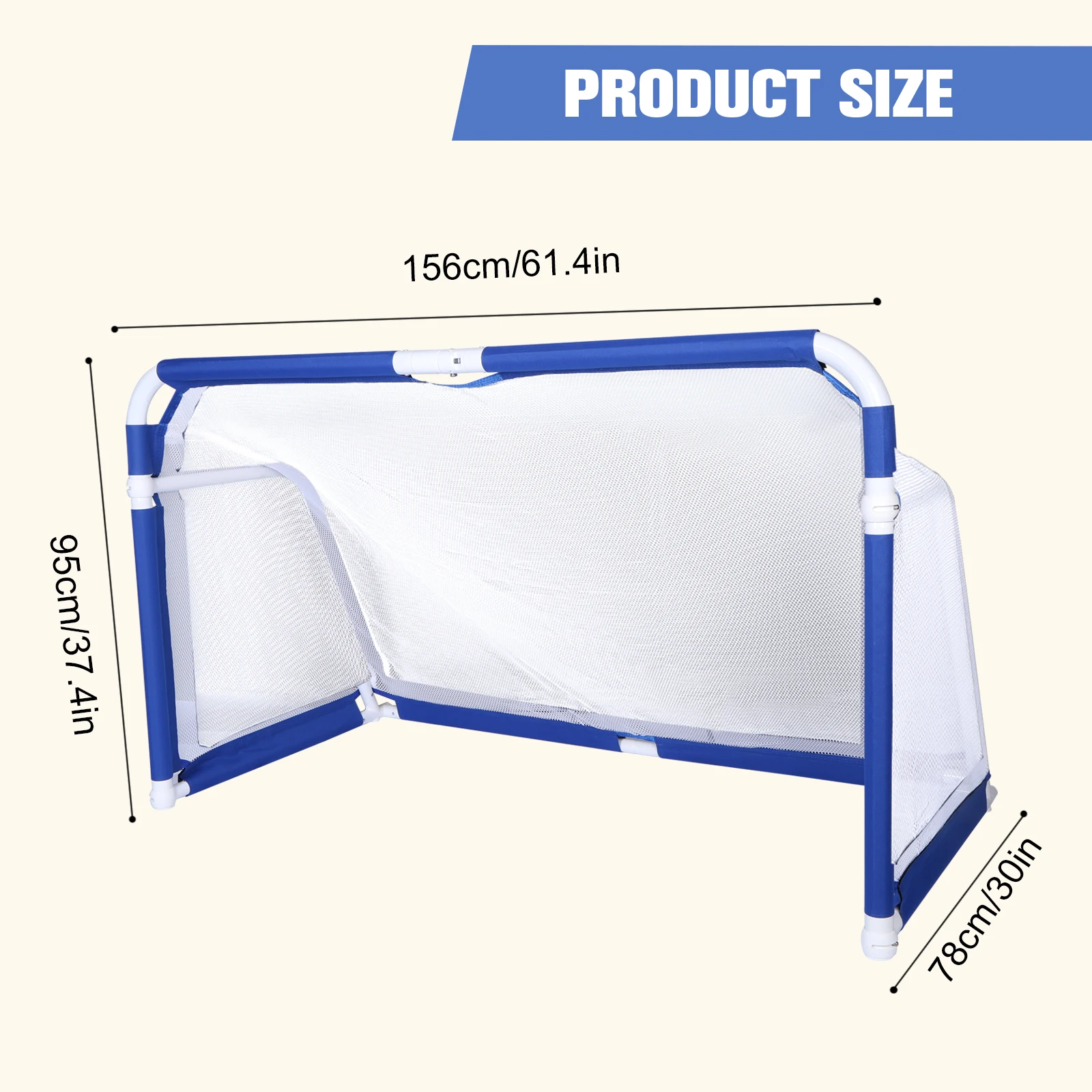 Voetbaldoelpaal Frameset 156x95x78mm Voetbaldoel met voetbalnet Voetbaldoel voor kinderen en jeugd Voetbaltraining