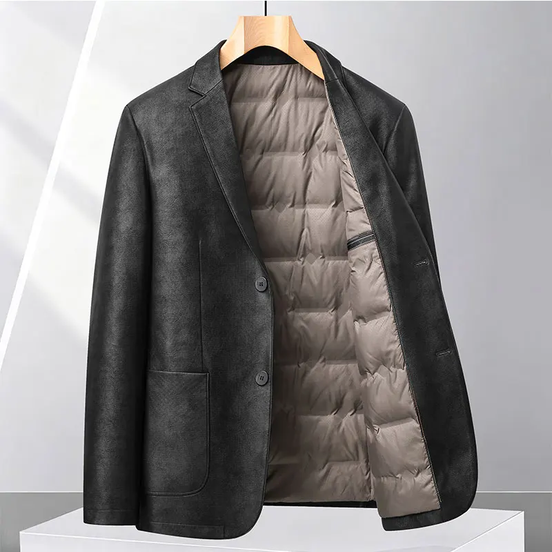 2026 Winter down blazers Men's High Quality Comfortable Casual Jacket Men Fashion Trend Windproof thickened Warm Down Jacket