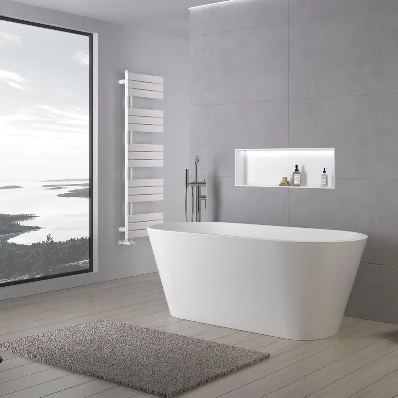 for Manufacturer Supplies Artificial Stone Double Bathtub Integrated Hotel Oval Matte Bathtub Small Apartment Independent