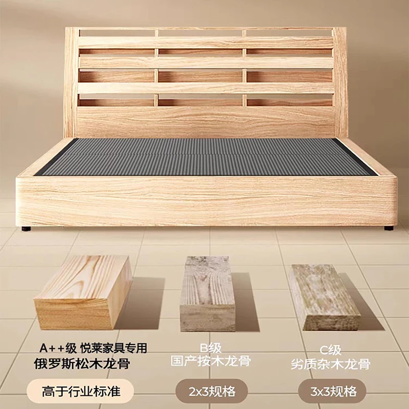 Nordic High End Double Bed Bases & Frame Modern Design Bedroom King Size Bed Storage Bedroom Furniture Кровать Односпальная FYBB image 5
