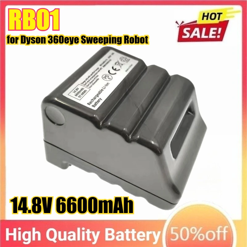 

14.8V 6600mAh RB01 Li-ion Battery for Dyson 360eye Sweeper Sweeping Robot Battery