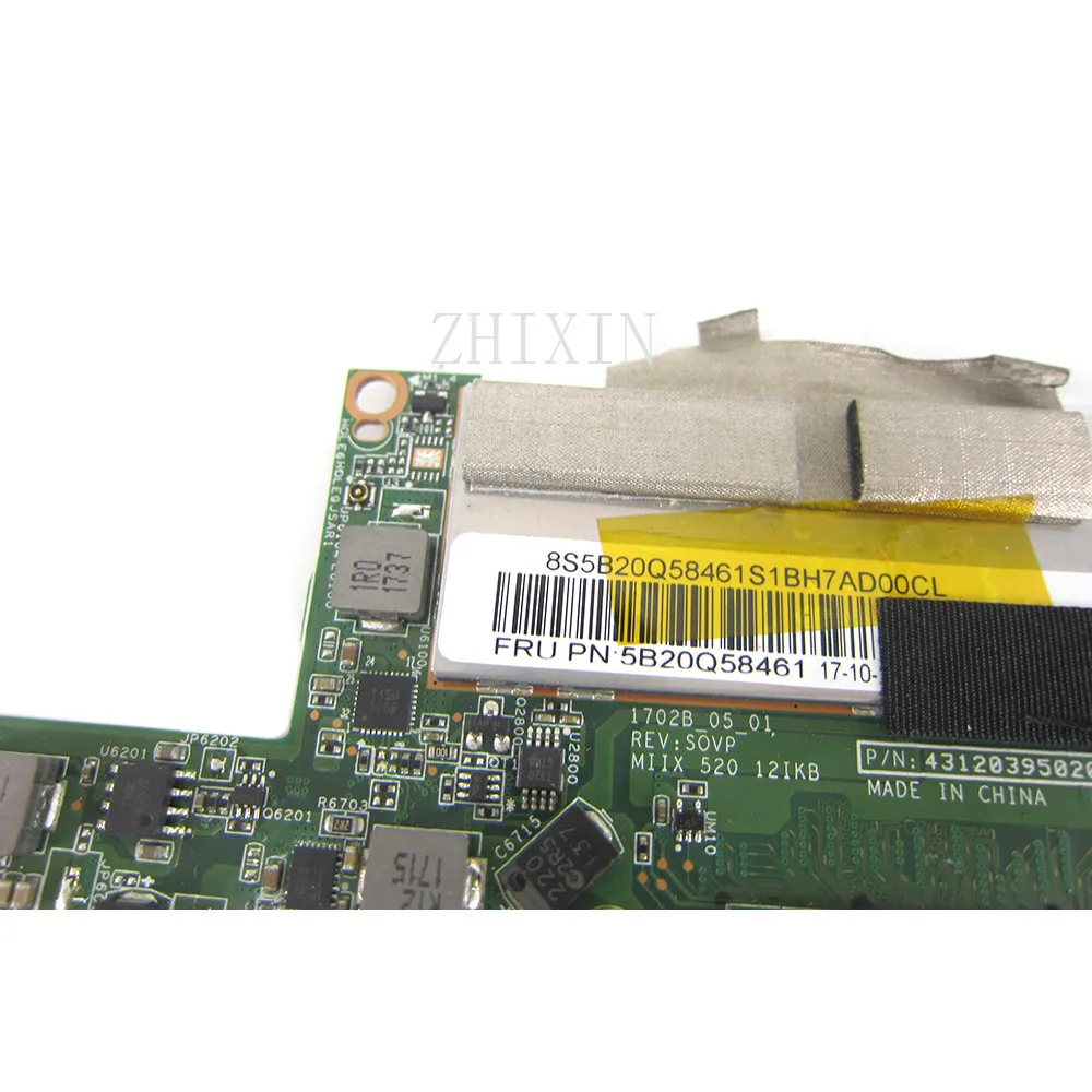 Imagem -02 - para Miix 52012ikb Portátil Motherboard com I58250u Win 8g Tpmww Lte 5b20q58461 mb 3n20m3 tipo 20m3 20m4 Tablet System Board