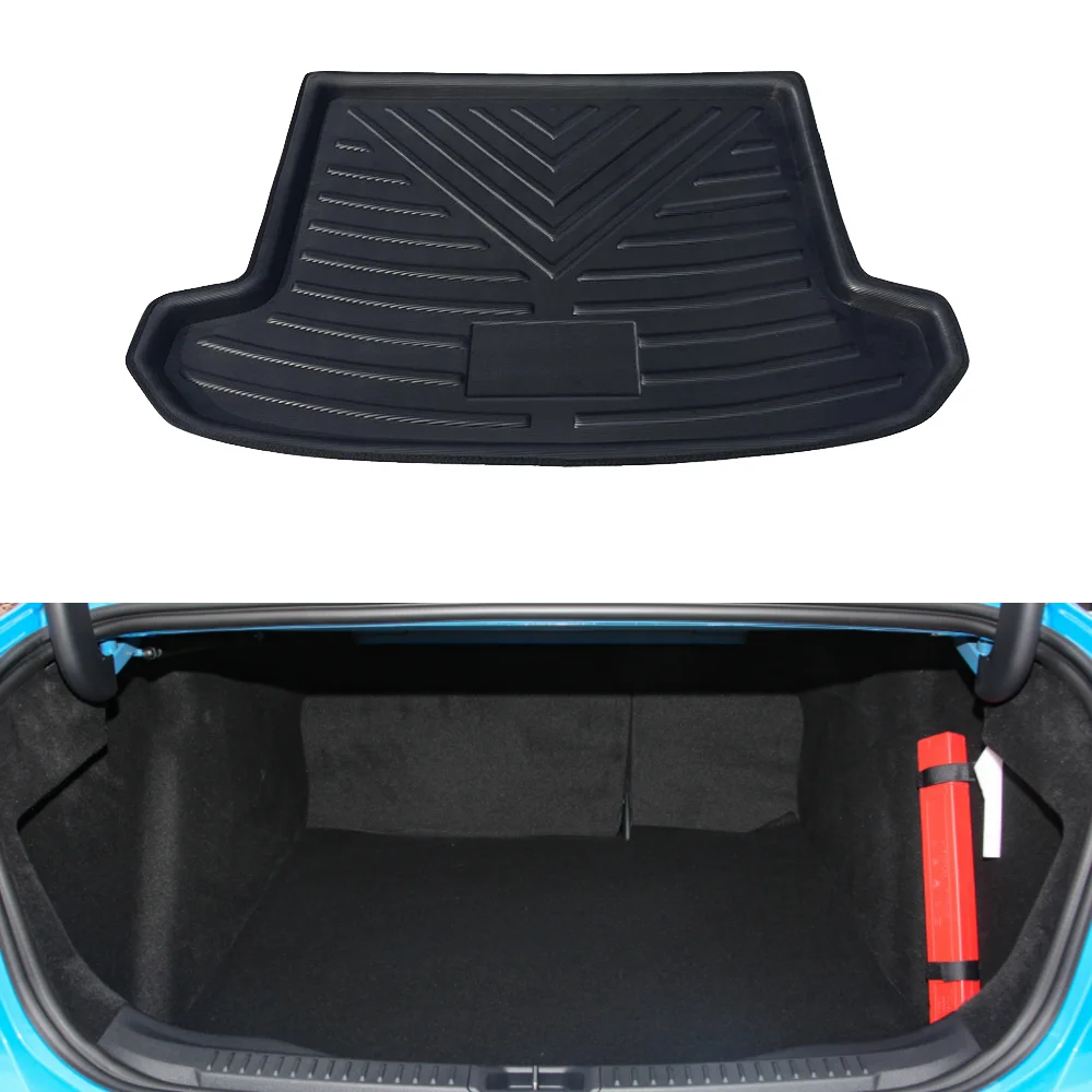 Rear Trunk Mat for Ford Focus 4 MK4 Active ST-Line Sedan 2019~2023 Waterproof Pad Space Decoration Boot Carg Cover Accessories