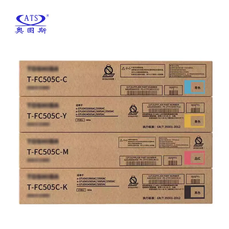

4PCS/Set FC505 T-FC505C T-FC505 Original Toner Cartridge For TOSHIBA 2000AC 2500 2505 3005 3505 4505 5005AC FC505C Toner Powder