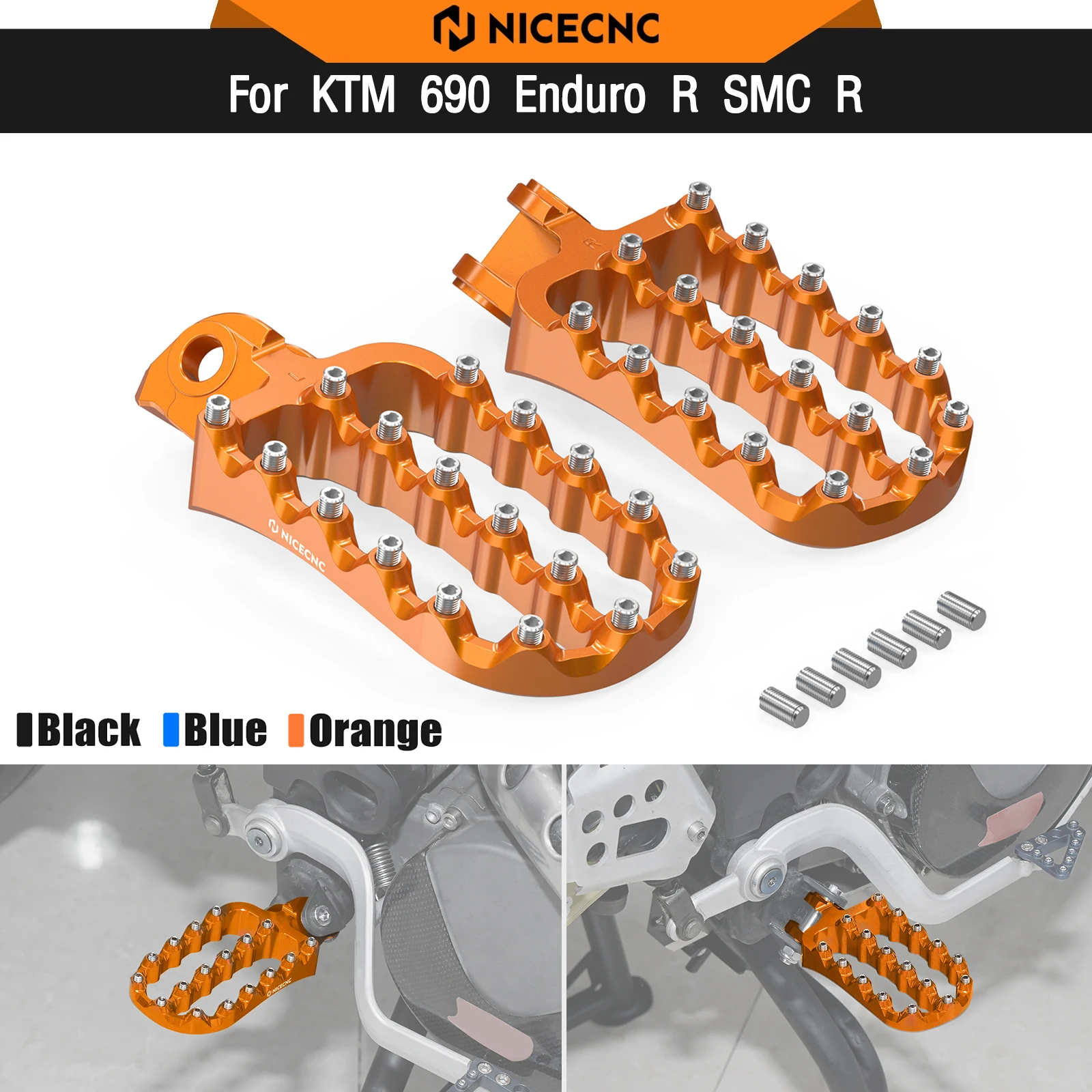 

For KTM 690 Enduro R SMC R 2008-2025 Footpegs Footrests For Husqvarna 701 Enduro/Supermoto 2016-2025 GasGas ES/SM 700 2022-2025