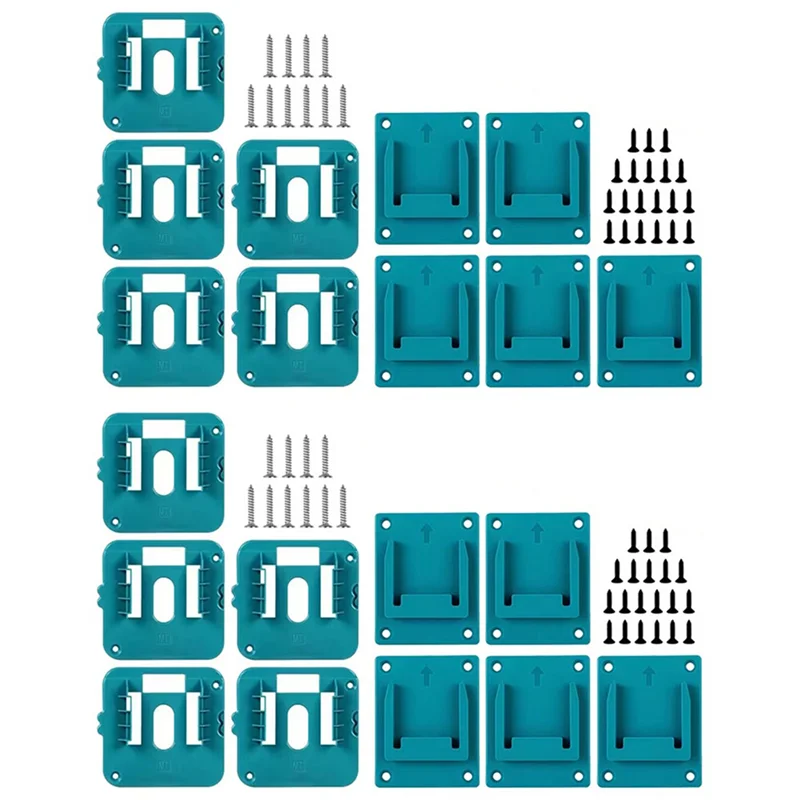 

PORK-20Pack Стеллаж для хранения аккумуляторов для 14,4 В 18 В Литий-аккумуляторных инструментов Держатель машины Стеллаж для хранения Настенный кронштейн