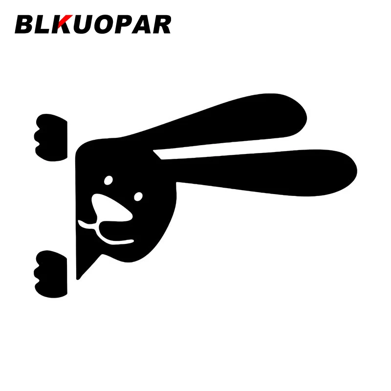 BLKUOPAR Cartoon Rabbit Tilts Its Head To Look Car Stickers Animal Decals Waterproof Die Cut Lovely Graphics Windows VAN Lable