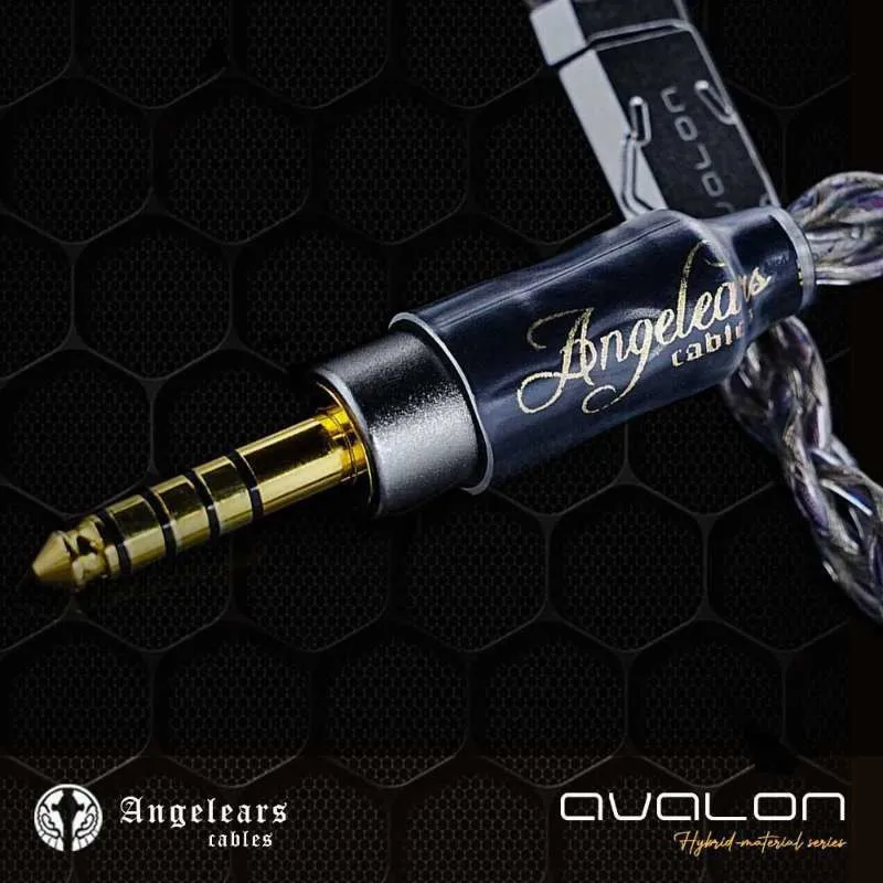 Angelears Avalon Cobre-Prata Alloyplated Square-Core Grafeno Cabo para Blessing3 Bravery MESTIII, 4.4mm, 0.78 2pin