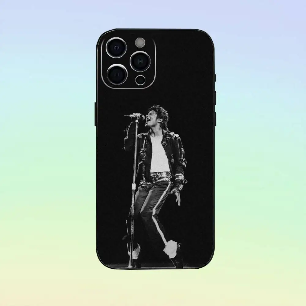 michael jackson Phone Case   For iPhone17,16,15,14,13,12,11 Plus,Pro Max Soft Black Cover