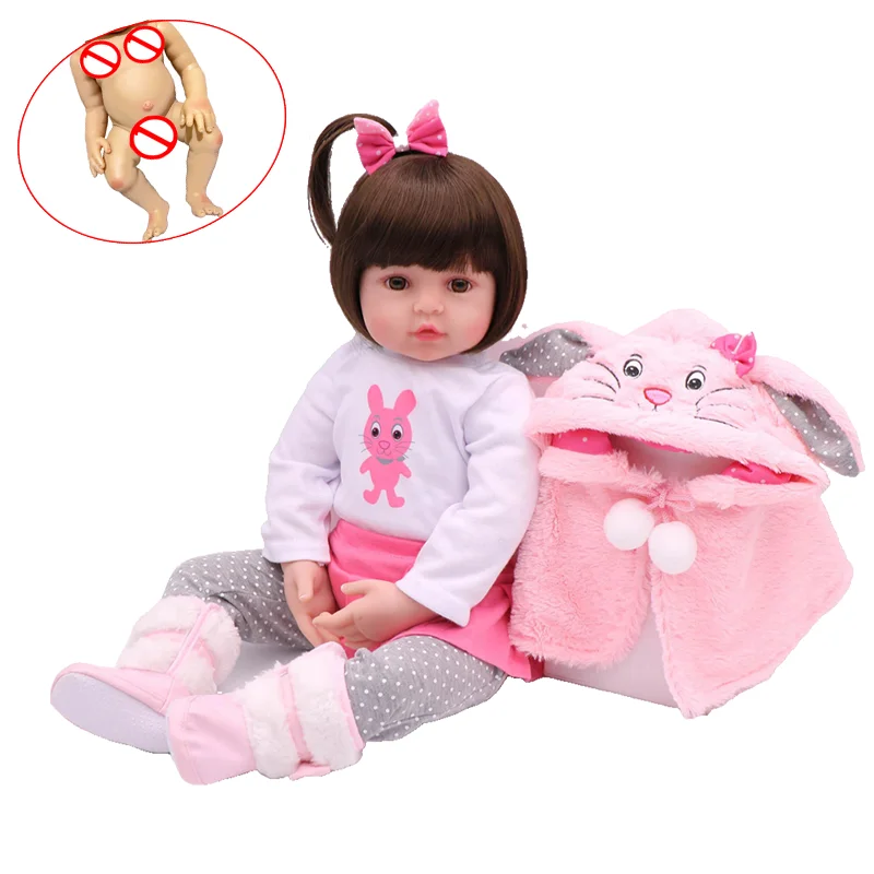 BZDOLL realistico 48 CM Silicone pieno corpo morbido ragazza ragazzo Reborn Baby Doll Alive 19 pollici principessa regalo di compleanno giocattolo