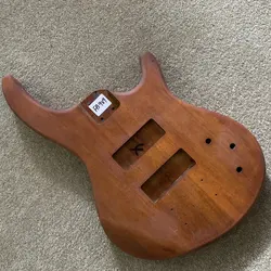 FB989 Natural Color Solid Mahogany Wood Custom Electric Bass Body Unfinished for 4 or 5 String Jazz Bass Replace DIY