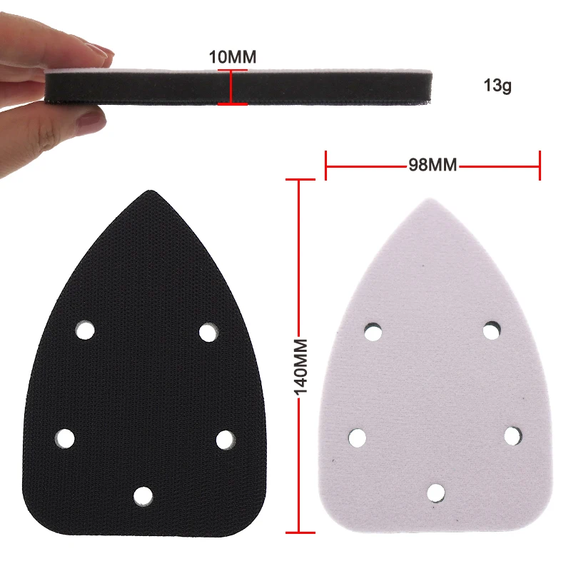 98X140 mm 5 Holes Foam Interface Mouse Backing Pad 2 Pcs to Improve the Grinding Effect and Help Finish the Polishing Grinding
