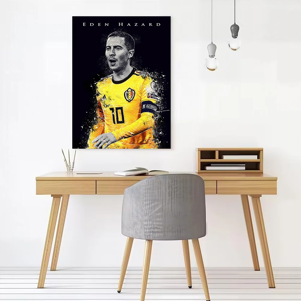 Eden Hazard Printed Canvas Poster Custom Pictures Wall Art Canvas Painting for Walls Decoration Living Room Decorative Paintings
