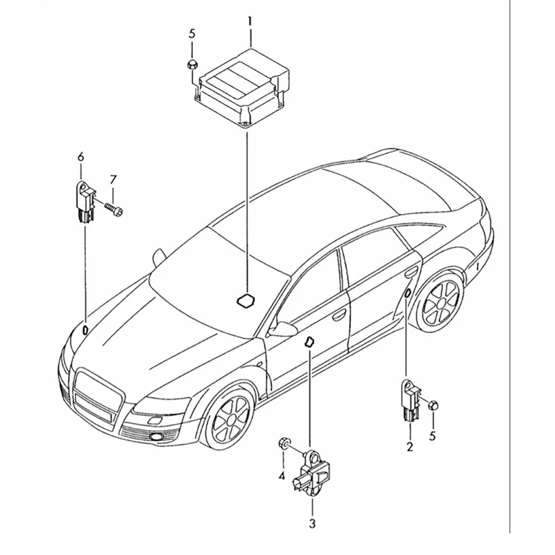 

8E0959651A Автомобильный датчик удара для Audi A4 S4 B7 A8 S8 2007 SRS TTS A3 S3 Sportback 2005-2010 датчик вибрации