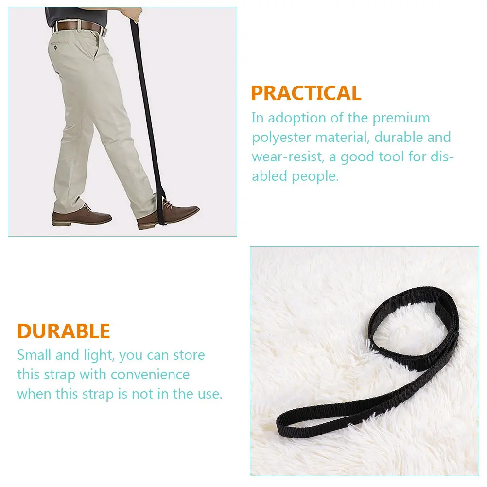 2Pcs Leg Lifting Strap Polyester Auxiliary Household Leg Lifter Strap for Disabled Elderly Portable Convenient Daily Use Foot