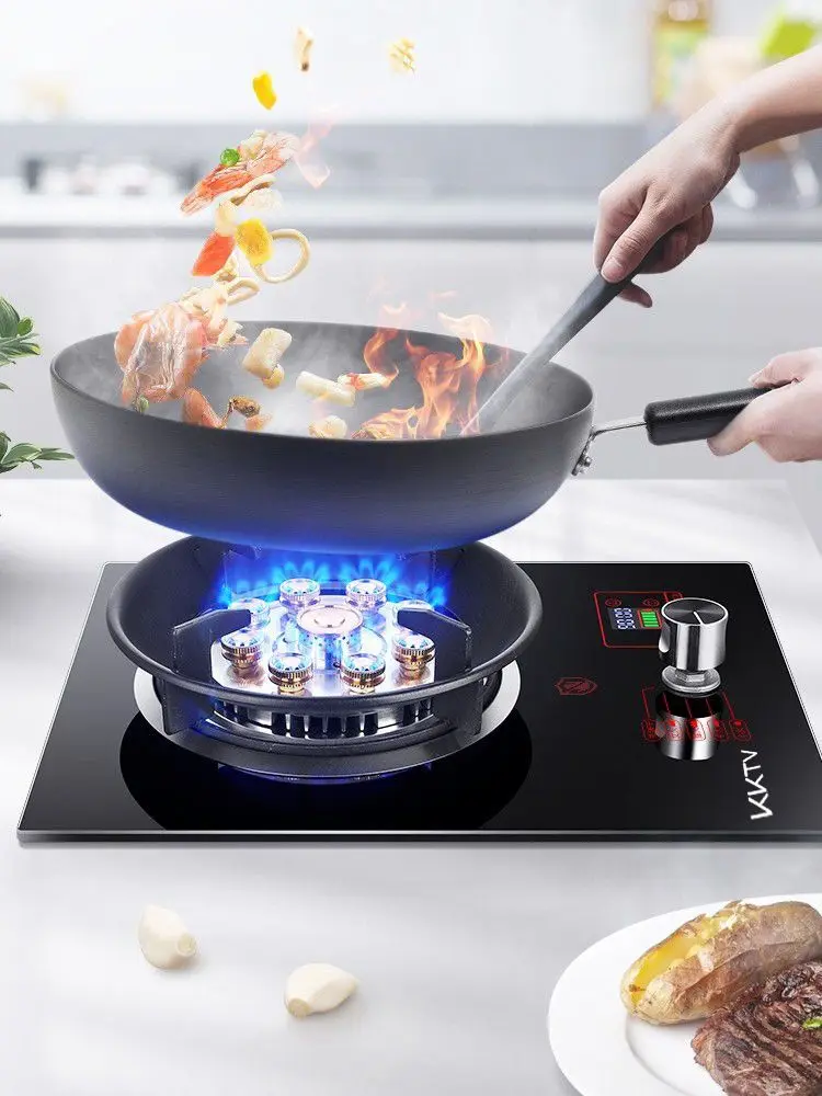 (ยี่ห้อ Konka Internet) เตาแก๊สในครัวเรือน เตาเดี่ยว ก๊าซธรรมชาติ โต๊ะแก๊สเหลว ฝังเตาอเนกประสงค์