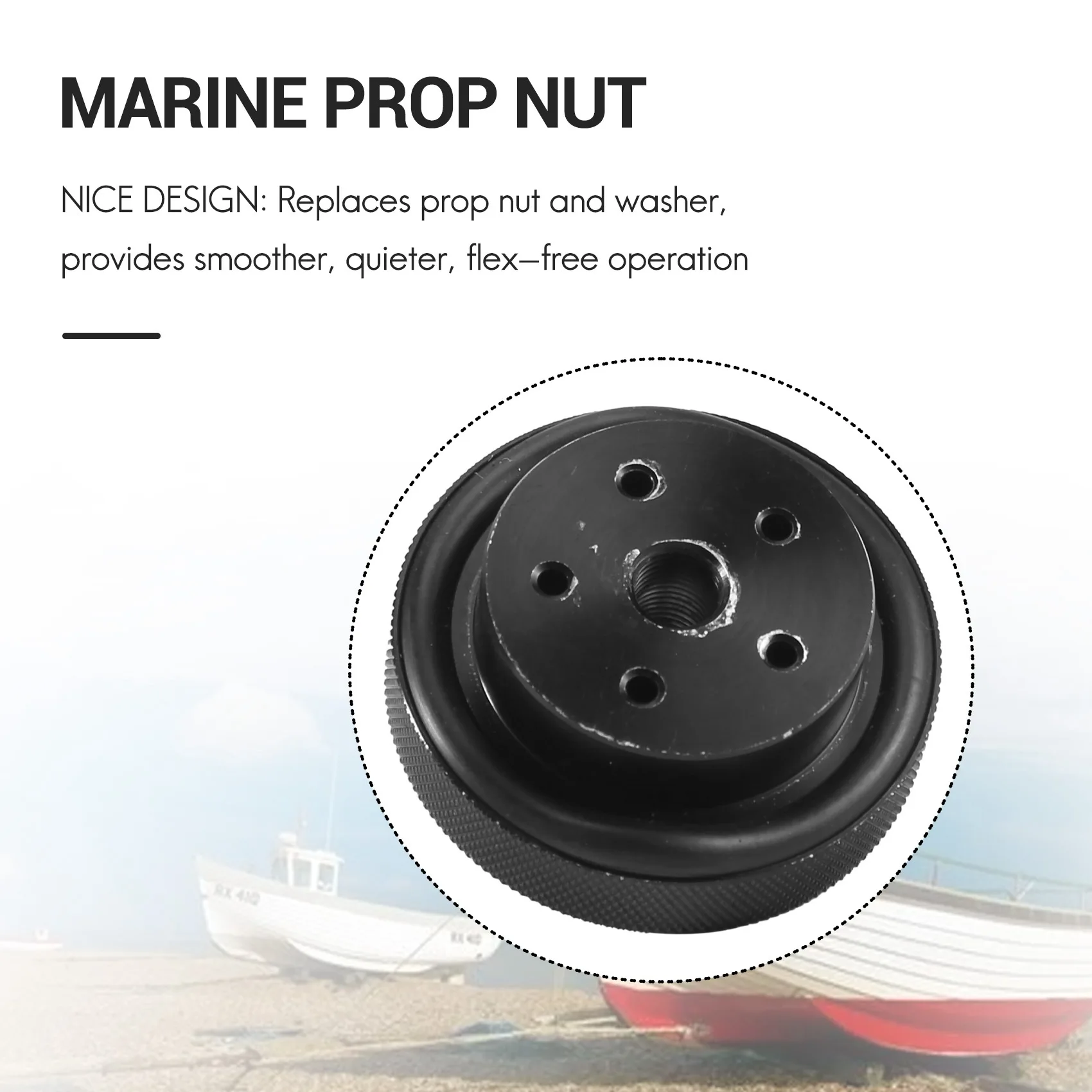 A09E-GFEL-MG-R-DP Marine G-Force Eliminator Trolling Motor Prop Nut For Motorguide X3 X5 XI3 XI5