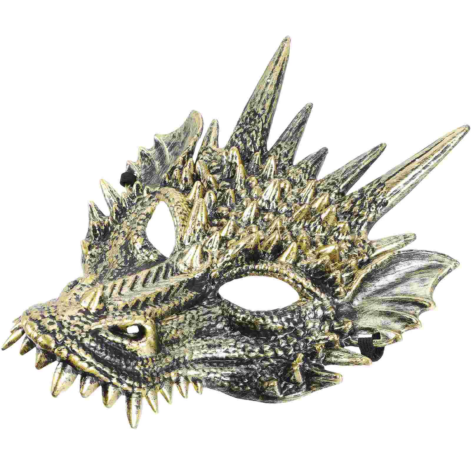 LED Mask Dragon Facial Mens Masquerade Animal Golden Halloween Costumes