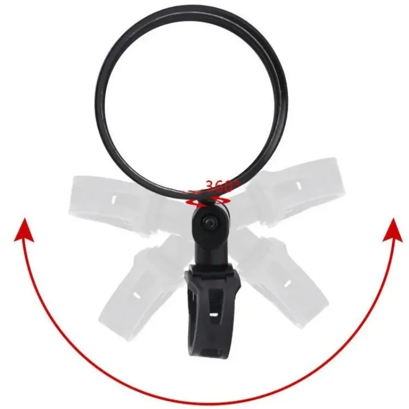 Bicycle Rearview Mirror Handlebar Mount 360 Rotation Adjustable Bike Wide Angle Modified Convex Mirrors Reflector Accessories