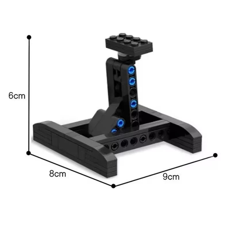 Moduł wspornika do samolotu z klocków konstrukcyjnych, 52 elementy, wysoka kompatybilność, regulowany kąt, kreatywne akcesoria do modeli i ekspozycji.