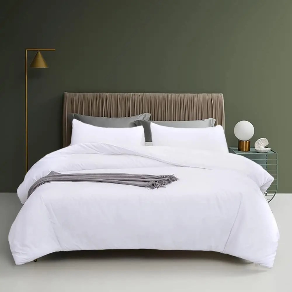 

White King Size Comforter Set, 3-Piece Lightweight All-Season Bedding, Extra Fluffy and Ultra Soft with Pillowcases