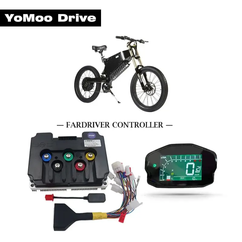 Fardriver ND84890 450A Peak 890A 6KW-9KW 48V/84V Motor Controller With DKD Display And Bluetooth For Electric Motorcycle Scooter