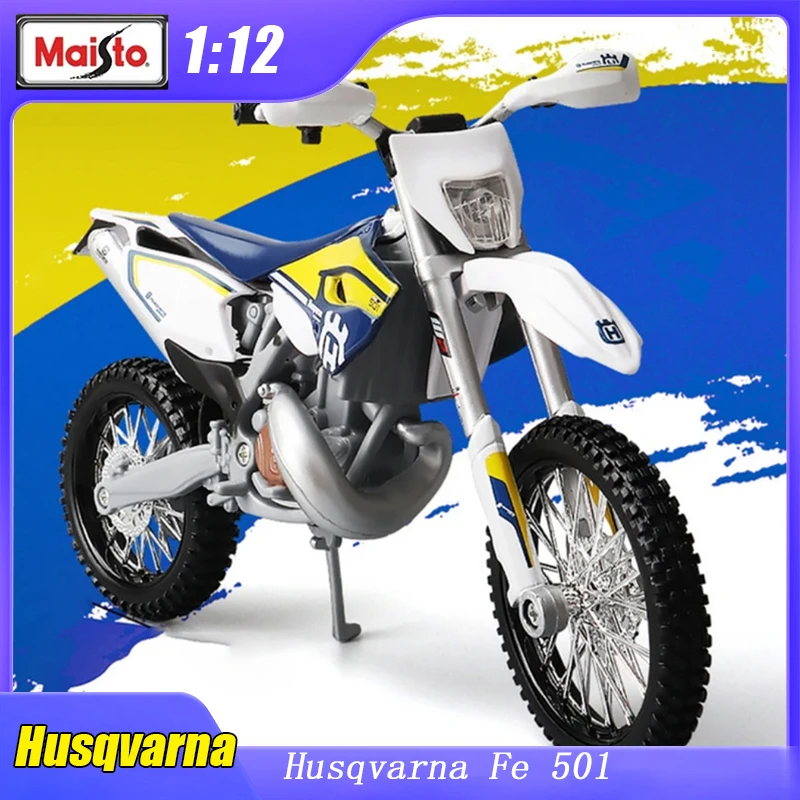 

Maisto 1:12 Husqvarna Fe 501 Motorcycle Cross-Country Diecast Model Edition Alloy Vehicle Toys Decoration Collection Kids Gift