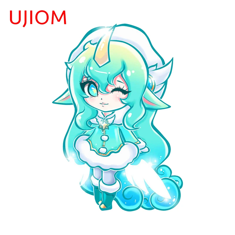 UJIOM 13cm X 9.1cm Creative LOL Soraka Wall Stickers Funny Bathroom Wall Decal Chibi Cartoon Baby Nursery Room Decoration