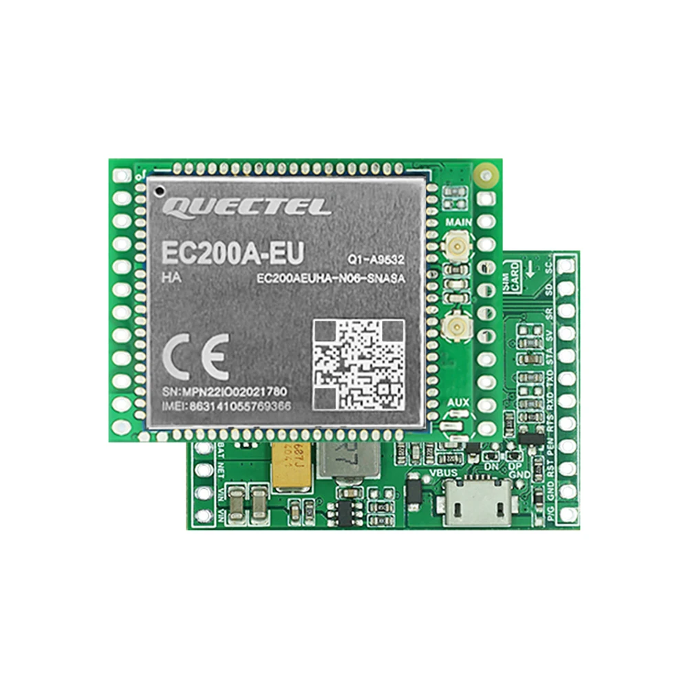 오리지널 EC200A 시리즈 LTE CAT4 모듈 GNSS 지원 EC200AEUHA 듀얼 로우 니들 개발 보드 안테나 포함