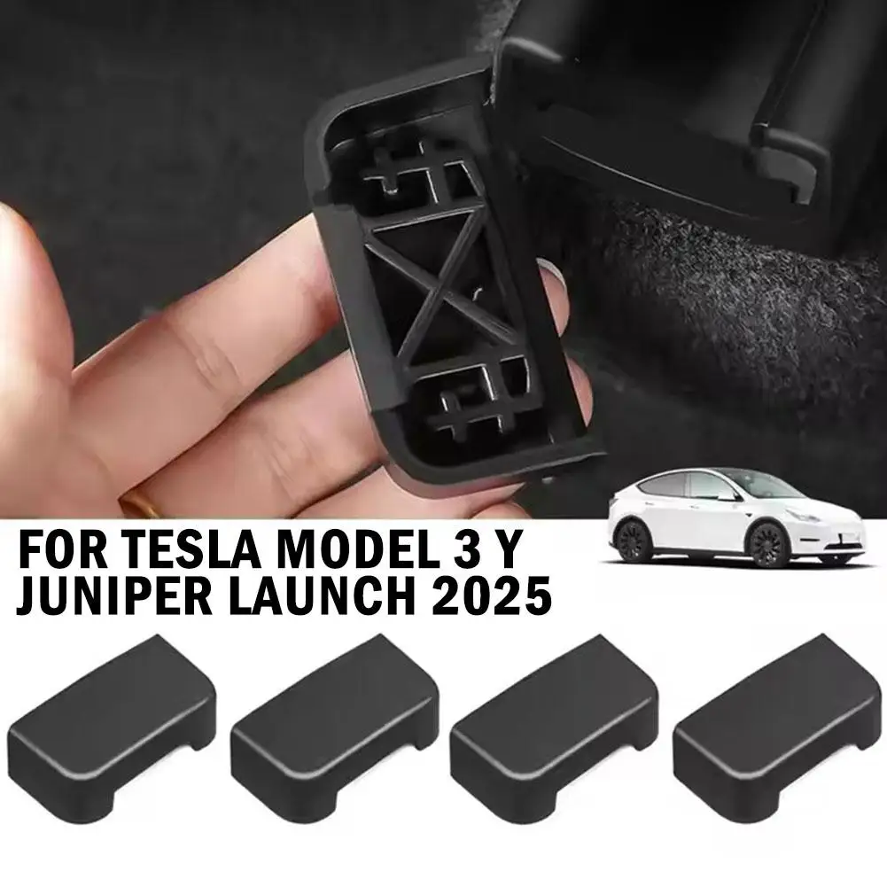 4pcs Seat Rail Cover Protector for Tesla Y Juniper Accessories 2025 Front Rear End Pieces Backseat Slide Protection Mats