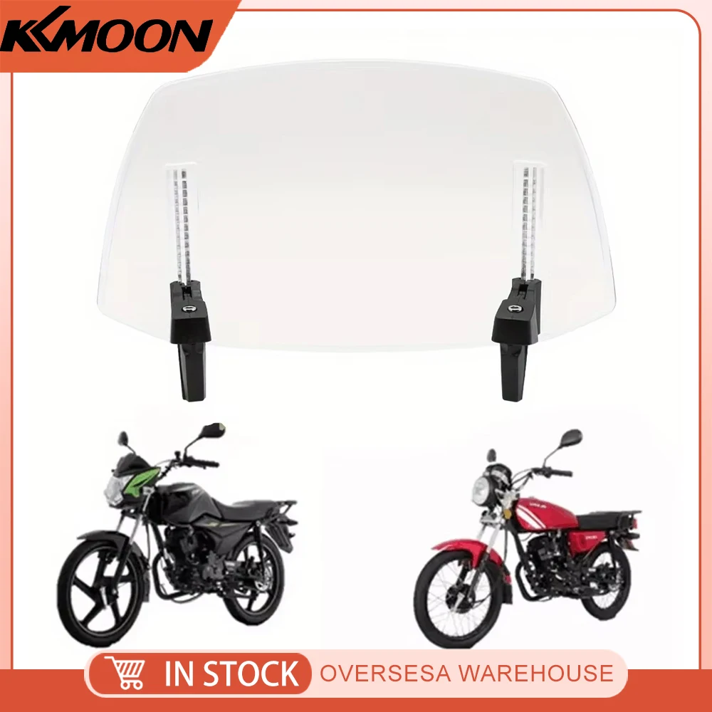 Motorcycle Windshield Extension Windscreen Deflector Adjustable Clip-on Windshield Universal for Most Motorcycle Dirt Bikes