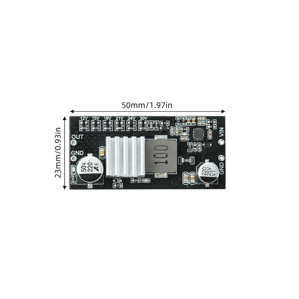 DC-DC 9-12V auf 15V/18V/21V/24V/30V 2A Abwärtswandler-Platine Step-Up-Modul Einstellbare Spannungsversorgung – Detail 13