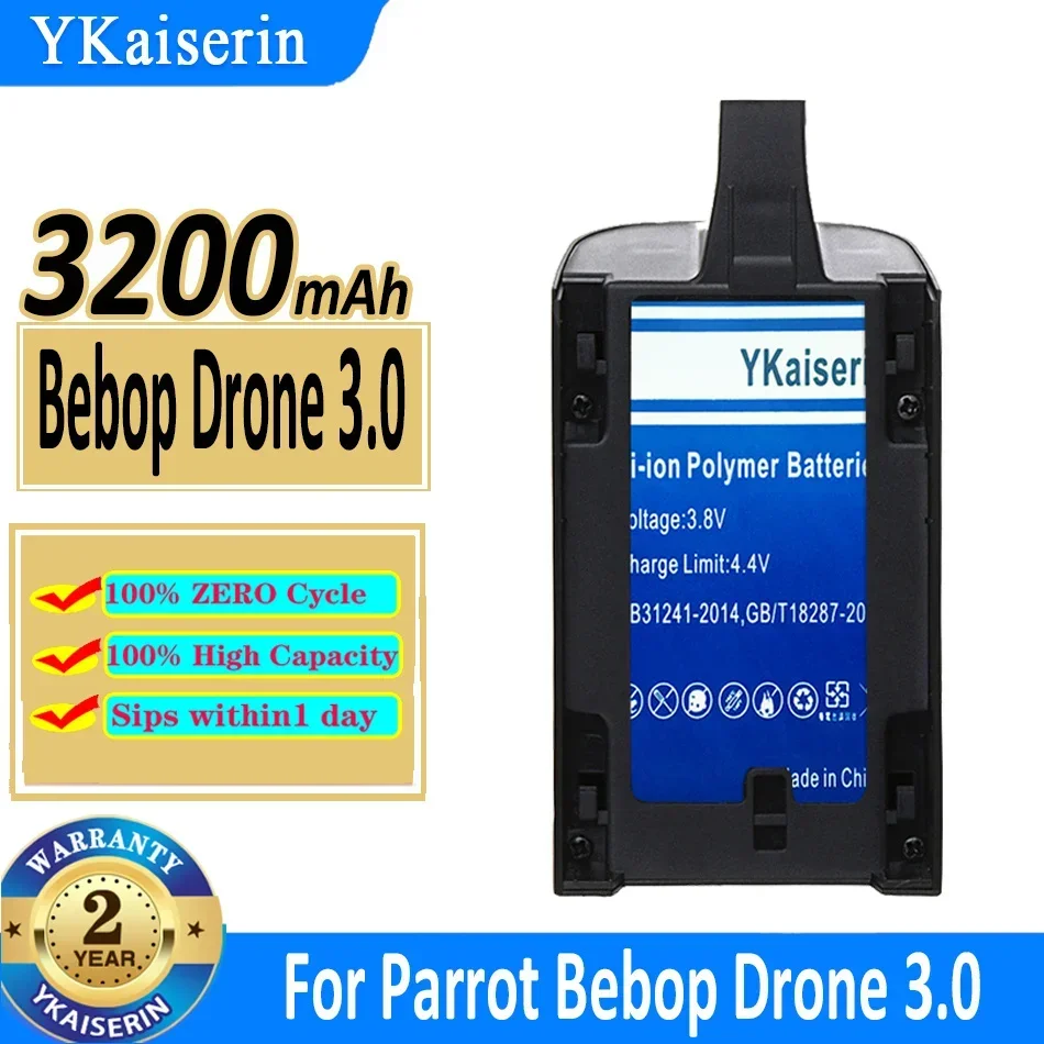 

3200mAh YKaiserin Battery For Parrot Bebop Drone 3.0 Upgraded Lipo Outdoor drone Backup Bateria